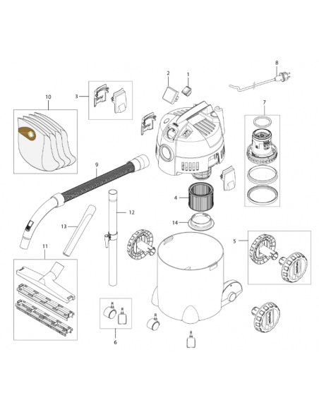 ATTACHES CUVE (X2) POUR ASPIRATEUR NILFISK  31000852