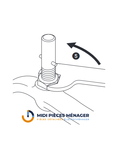 AXE AVEC CIRCLIP POUR ACCESSOIRES ROBOT CHEF KENWOOD KW711986