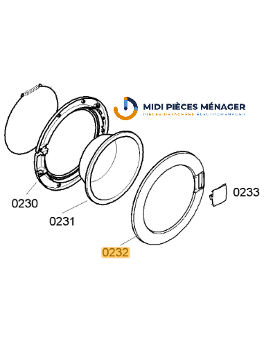 CADRE EXTERIEUR DE HUBLOT POUR LAVE LINGE...