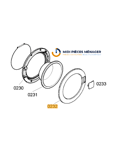 CADRE EXTERIEUR DE HUBLOT POUR LAVE LINGE SIEMENS 00439679