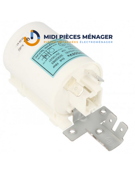 CONDENSATEUR ANTIPARASITE 0,47MF + 2 X 25NF POUR LAVE LINGE CONDENSATEUR ANTIPARASITE 0,47MF + 2 X 25NF POUR LAVE LINGE