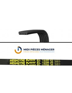 COURROIE 5PJE1239 POUR LAVE LINGE WHIRLPOOL 481235818215