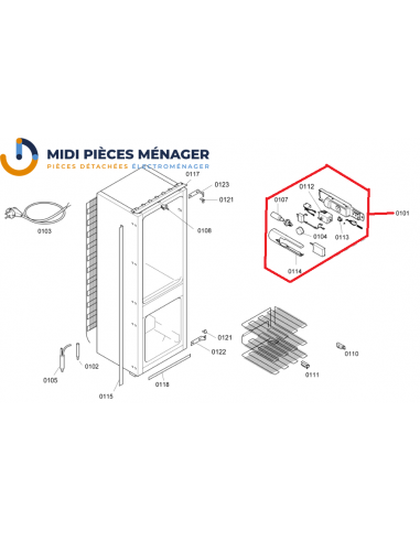 UNITE DE REGLAGE POUR REFRIGERATEUR BOSCH 12022941
