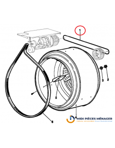 Courroie de turbine pour seche linge electrolux 1506139003