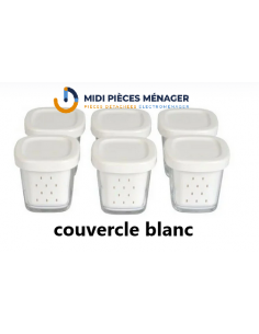 6 POT COUVERCLE ROUGE YAOURTIERE SEB XF100110