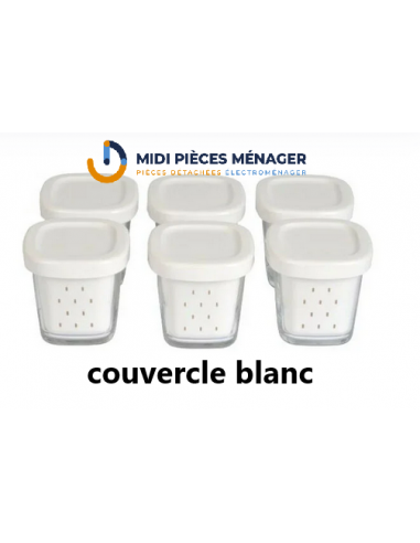 6 POT COUVERCLE ROUGE YAOURTIERE SEB XF100110