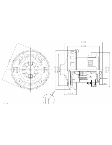 MOTEUR DOMEL POUR ASPIRATEUR THOMAS 100372