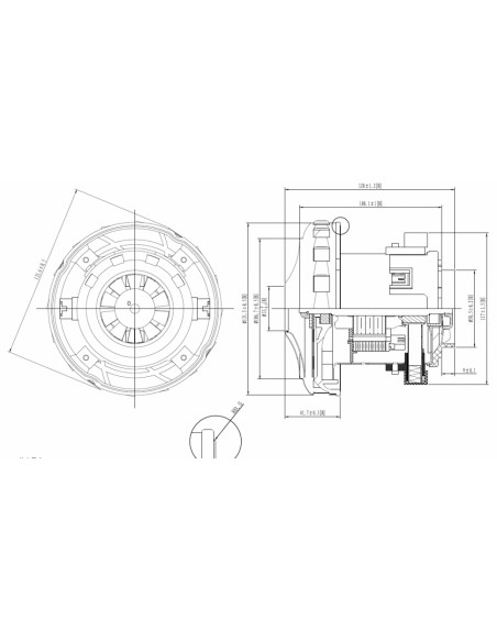 MOTEUR DOMEL POUR ASPIRATEUR THOMAS 100372