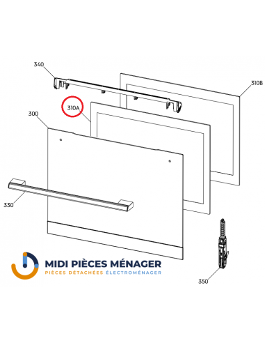 VITRE INTERIEURE DE PORT POUR FOUR ELECTROLUX 140054344019