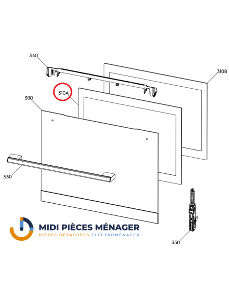 VITRE INTERIEURE DE PORT POUR FOUR ELECTROLUX 140054344019
