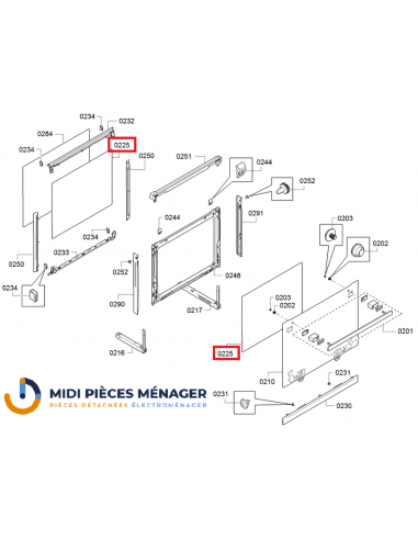 VITRE INTERMÉDIAIRE POUR FOUR BOSCH 00771870
