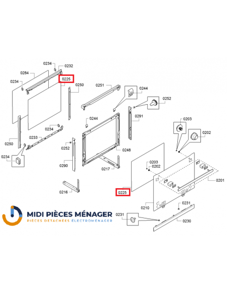 VITRE INTERMÉDIAIRE POUR FOUR BOSCH 00771870