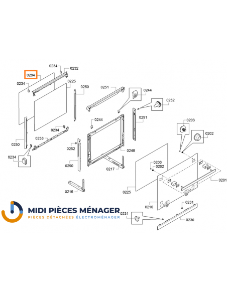 VITRE INTERIEURE POUR FOUR BOSCH 00771871