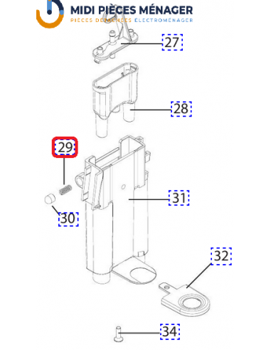 RESSORT de frein POUR CAFETIERE DELONGHI...