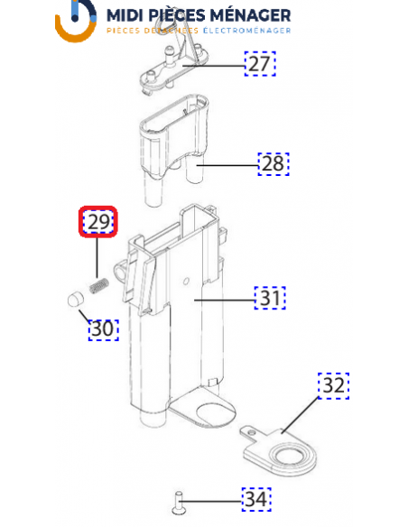 RESSORT de frein POUR CAFETIERE DELONGHI 6132106200