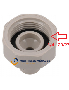 raccord eau refrigerateur americain US 1/4" vers 3/4"