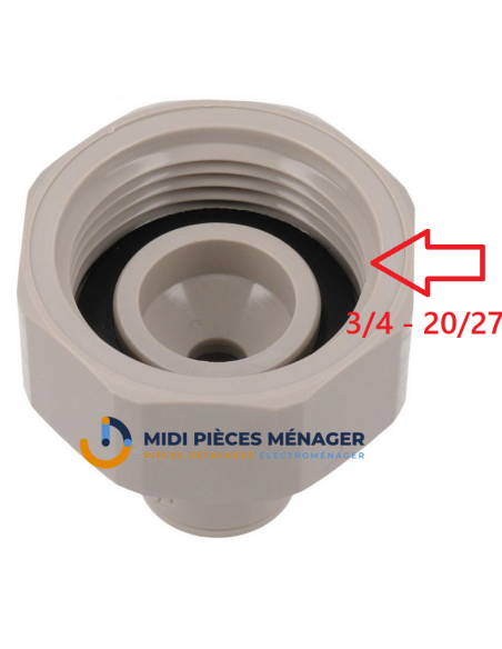raccord eau refrigerateur americain US 1/4" vers 3/4"