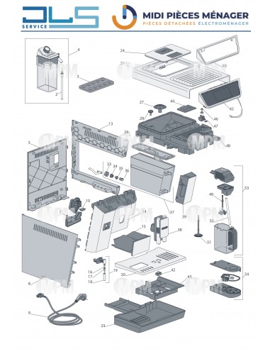 VUE ECLATEE DELONGHI ECAM650.85.MS