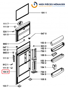 PORTE REFRIGERATEUR  WHIRLPOOL 481241618867