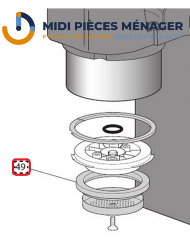 JOINT INFÉRIEUR POUR CAFETIERE DELONGHI AS00005075