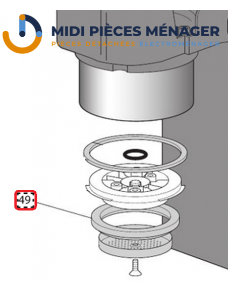 JOINT INFÉRIEUR POUR CAFETIERE DELONGHI AS00005075 JOINT INFÉRIEUR POUR CAFETIERE DELONGHI AS00005075