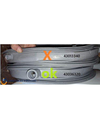 JOINT DE HUBLOT POUR LAVE LINGE CANDY 43036320