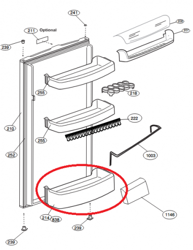 balconnet bouteilles refrigerateur beko 4206430300