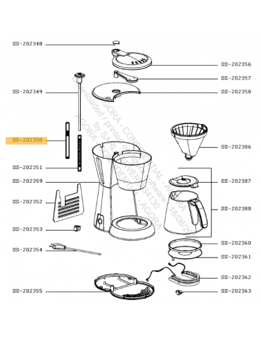 TUYAU + CLAPET POUR CAFETIERE TEFAL SS-202350