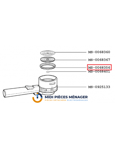 JOINT DE FILTRE POUR CAFETIERE KRUPS MS-0068356