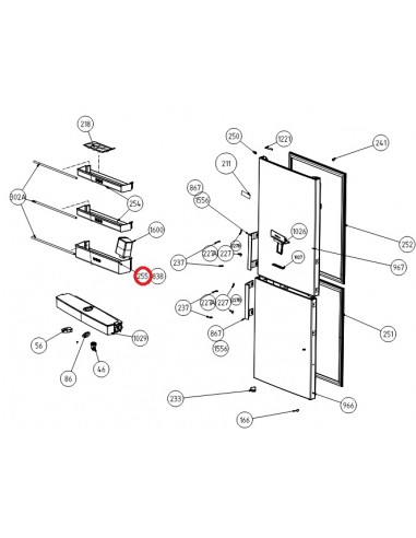BALCONNET BOUTEILLE L90 POUR REFRIGERATEUR BEKO...
