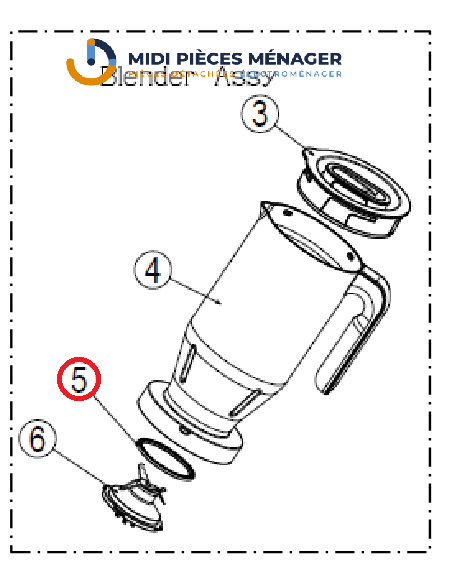 JOINT POUR EMBASE DE MIXER BRAUN 7322010434 JOINT POUR EMBASE DE MIXER BRAUN 7322010434