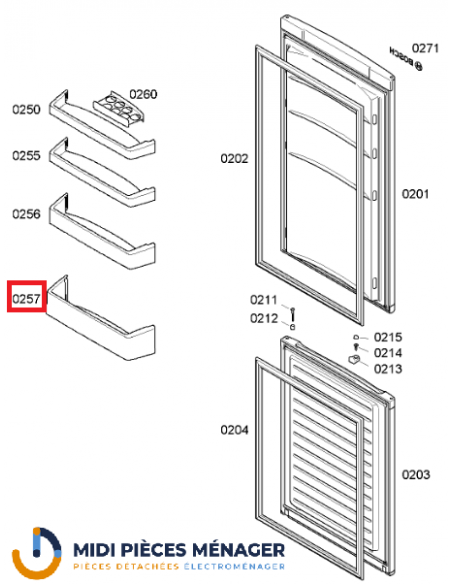 balconnet bouteilles refrigerateur congelateur bosch siemens 00665153