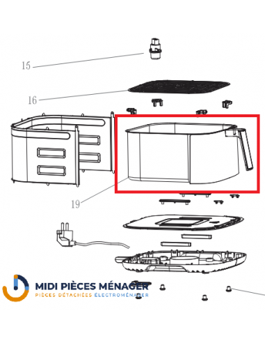 PANIER pour AIR FRYER CrispLite Vision 8L NUTRIBULLET AS00010333