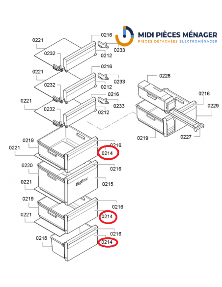 VOLET DE TIROIR POUR CONGELATEUR BOSCH SIEMENS 20002177