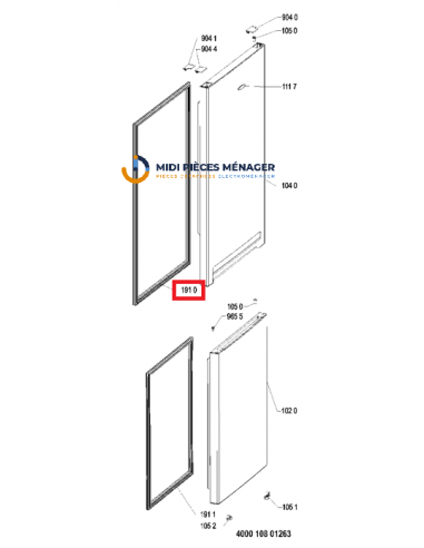 JOINT MAGNETIQUE BLANC POUR REFRIGERATEUR...