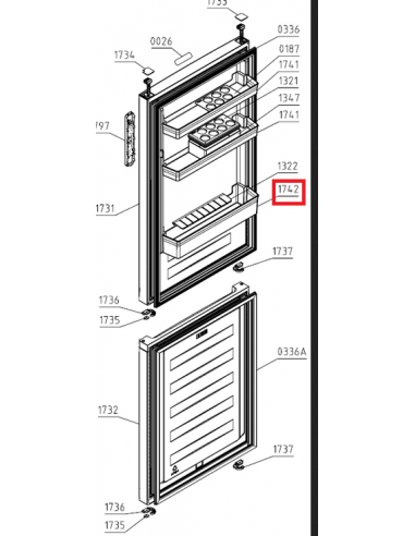BALCON BOUTEILLE ORIGINAL RÉFRIGÉRATEUR HISENSE...