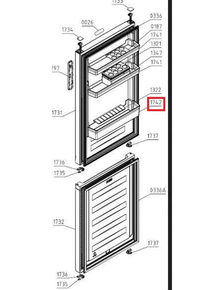 BALCON BOUTEILLE ORIGINAL RÉFRIGÉRATEUR HISENSE GORENJE 818232