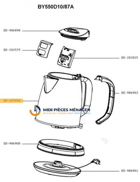 BOUILLOIRE SUBITO SELECT MOULINEX SS-207058