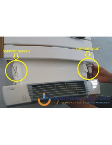 Fixation GAUCHE pour seche serviette GALBE delonghi 550S400400