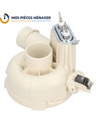 CAPOT DE POMPE + RÉSISTANCE 1800W POUR LAVE VAISSELLE 518861