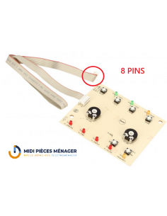 CARTE COMMANDES (8 PINS) POUR CAFETIERE DELONGHI 5213213011