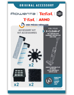 Kit accessoire pour aspirateur laveur x-clean 4 rowenta ZR335A00
