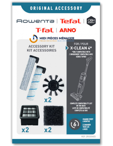 Kit accessoire pour aspirateur laveur x-clean 4 rowenta ZR335A00