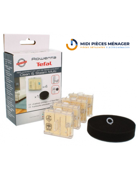 4 cartouches filtrantes + 1 filtre Clean & Steam Multi RY85 ROWENTA ZR850001