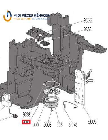 SUPPORT DE JOINT INFUSEUR POUR CAFETIERE SPECIALISTA DELONGHI 5313267131