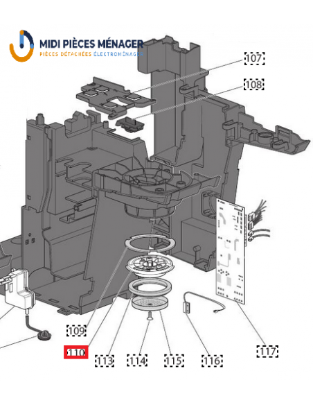 SUPPORT DE JOINT INFUSEUR POUR CAFETIERE SPECIALISTA DELONGHI 5313267131