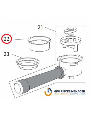 FILTRE 2 TASSE POUR CAFETIERE LINEA CLASSIC EM450.M DELONGHI AS00007653