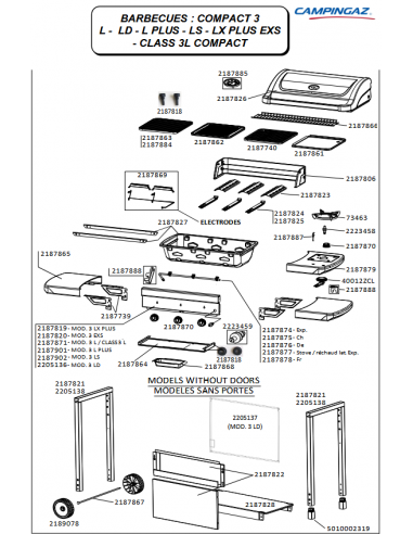 TIROIR A GRAISSE POUR BARBECUE CAMPINGAZ 2187868