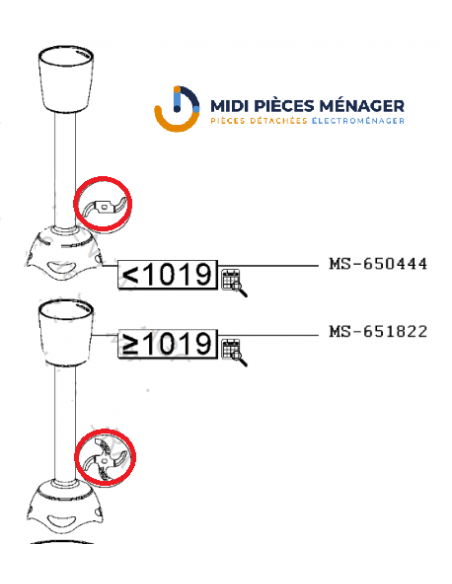 Pied mixer inox mixeur Quickchef Moulinex MS-650444