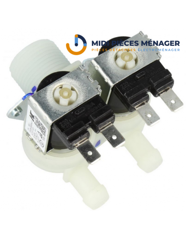 ELECTROVANNE 2 VOIES 180° ALTERNATIVE pour lave-linge
